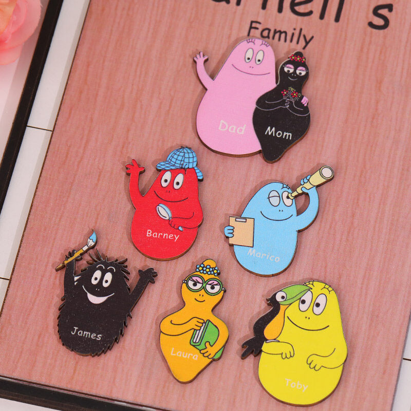 Personalisierter Barbapapa Fotorahmen Niedliches Geschenk für die Familie