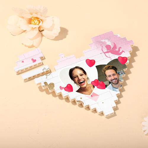 Cornici Personalizzati con Foto in Puzzle a Forma di Cuore per San Valentino