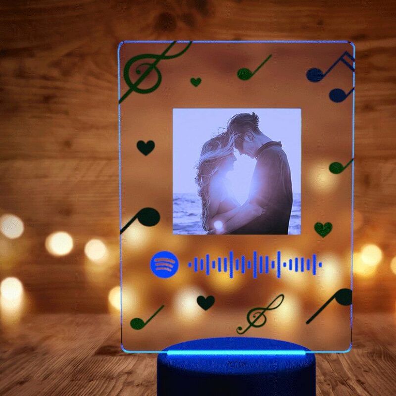 Personalized Spotify Plaque Song and Photo Lamp For Dear With 7 Colors