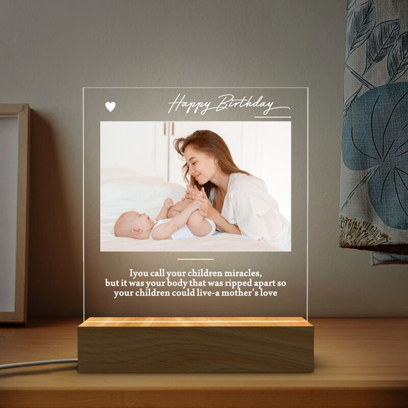 Personalized Picture Acrylic Lamp Stylish Present for Favourite Person