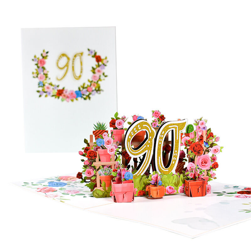 Tarjeta Pop Up 3D de Flores Perfectas para Aniversario