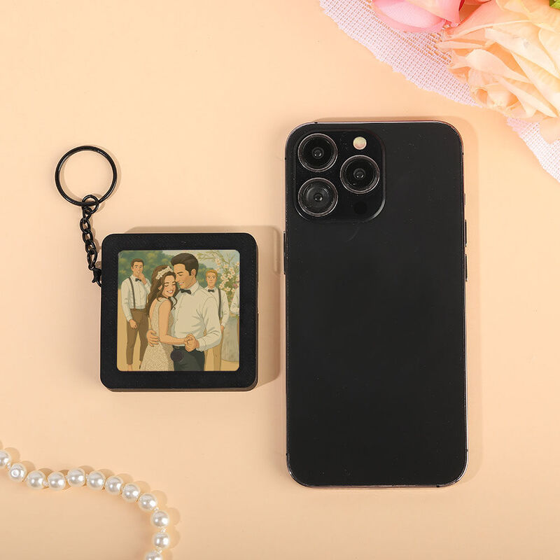 Boîte à musique avec porte-clés photo personnalisé Merveilleux cadeau pour votre amour