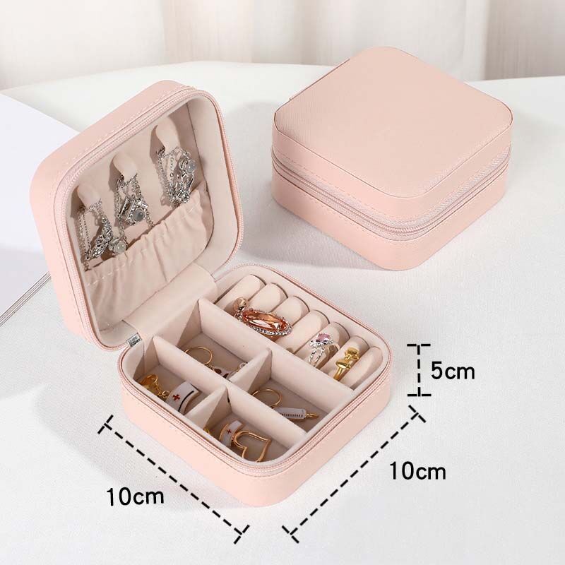 Personalized Square Jewelry Box With Custom Name and Heart for Mom