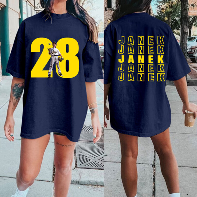 Personalized T-shirt Custom Sport Photo with Cool Name Design Attractive Gift for Sports Lovers