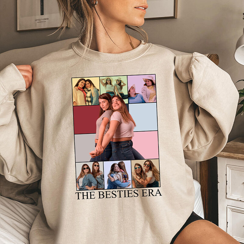 Personalized Sweatshirt The Besties Era Custom Photos Chic Design Attractive Gift for Friends