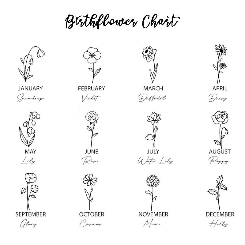 Personalized Tank Top Gorgeous Birth Flower with Custom Names Design Unique Gift for Her