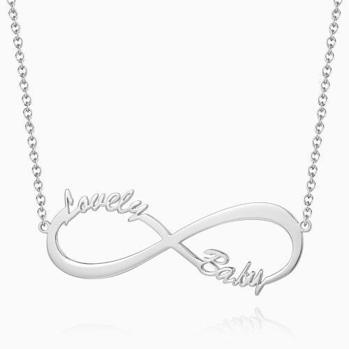 "Liebe für immer" Unendliche Namens-Halskette
