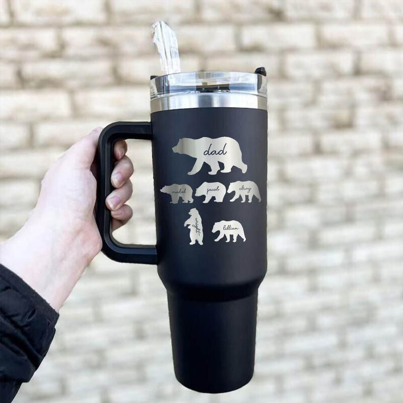 Personalisiertes Namen-Becher Mit Bärenmuster Süßes Geschenk for die Familie