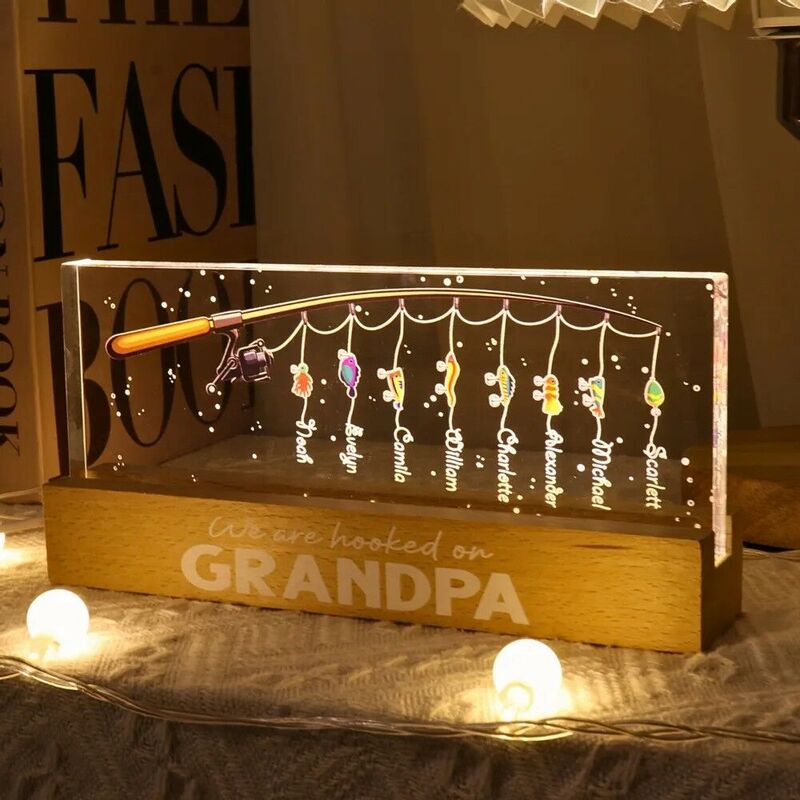 Personalized Led Customized Name Hairtail Fish Funny Gift For Grandfather