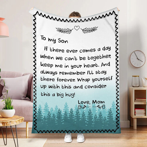To My Amazing Son  Love Letter Blanket Gift from Mom