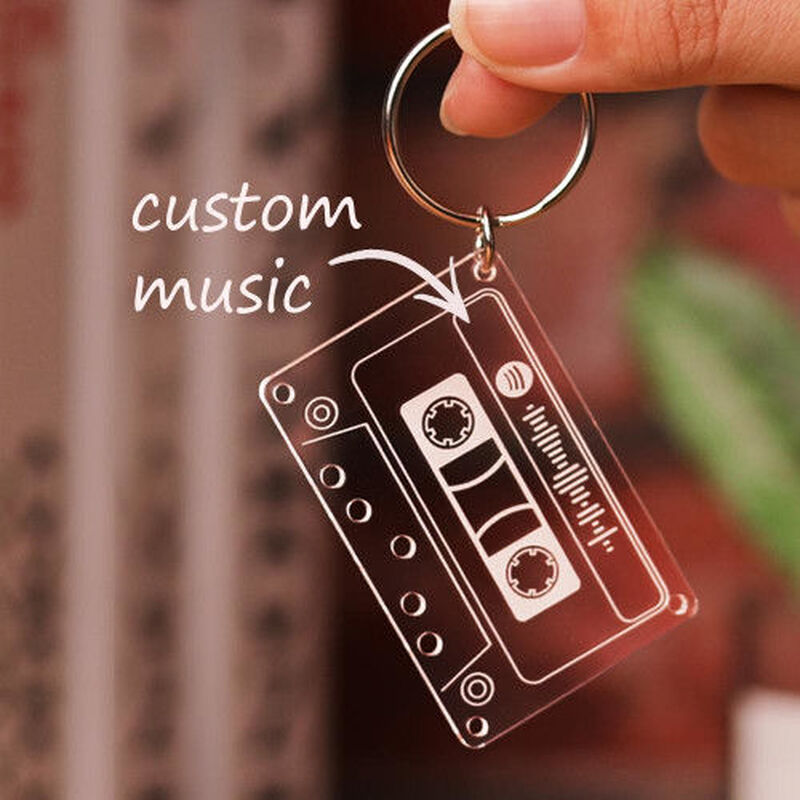 Code Spotify Scannable Porte-clés Chanson Musique Cassette Personnalisé