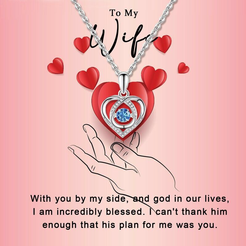 Gift for Wife "With You By My Side, And God In Our Lives, I Am Incredibly Blessed" Necklace
