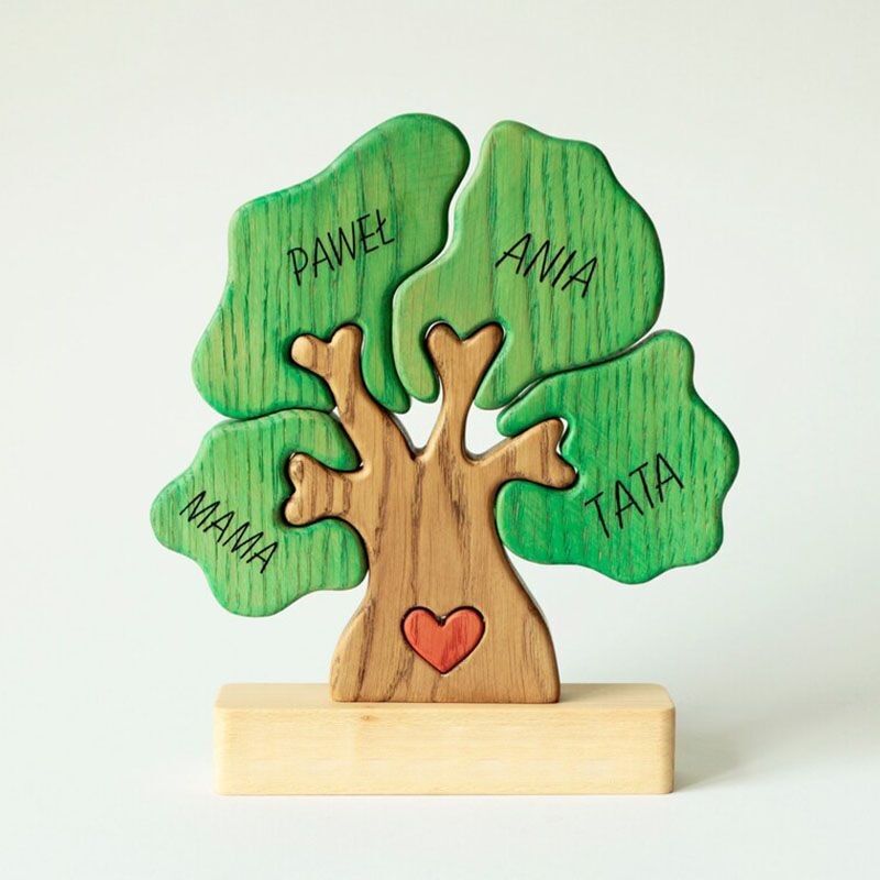 Personalized Big Tree Puzzle Custom Names Christmas Gift For Family