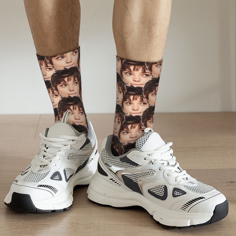 Customizable Face Mash Socks 3D Digitally Printed Breathable Socks