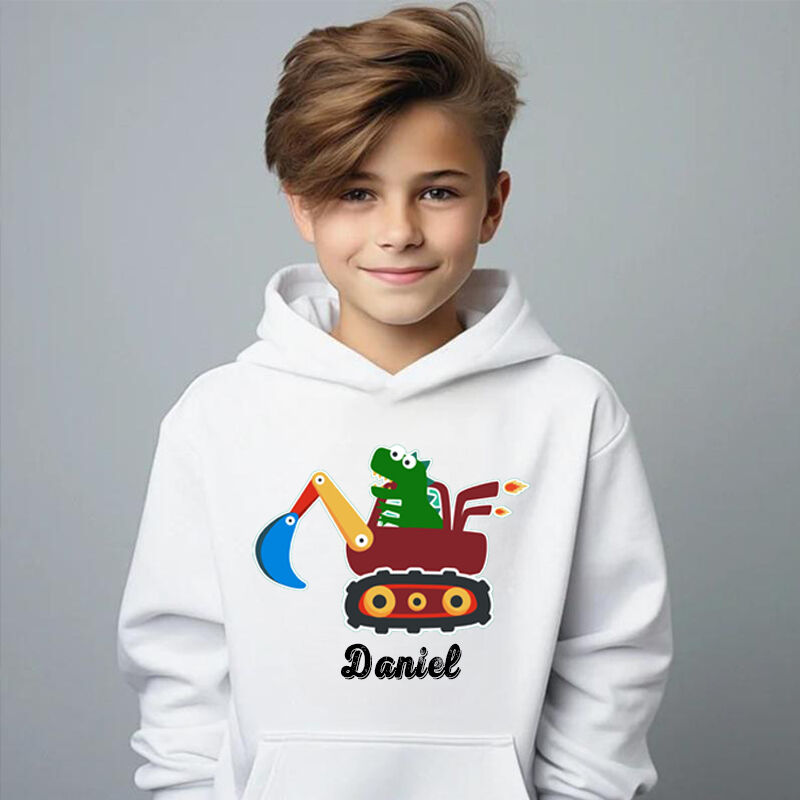 Personalized Kids Hoodie With Customized Name And Cute Cartoon Pattern Children's Gifts