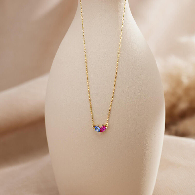 Collier personnalisé Pierre de naissance personnalisée Cadeau d'anniversaire exquis pour elle