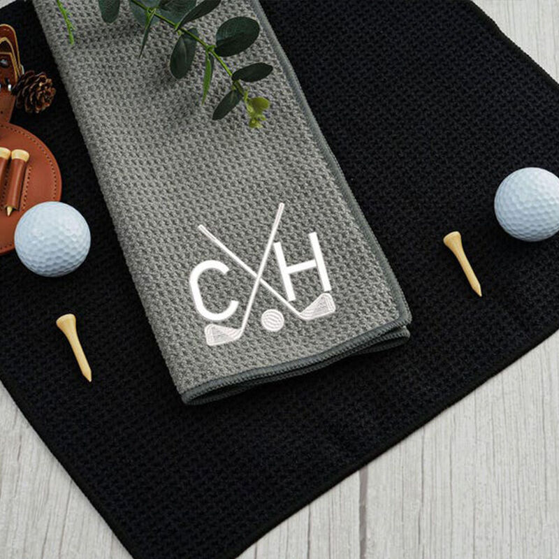 Personalised Golf Clubs Towel Add 2 Letters Golf Accessories Club Gift for Golfer