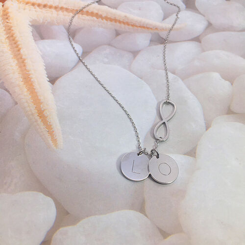 "Blessing Forever" Gravierte Halskette mit Infinity-Design