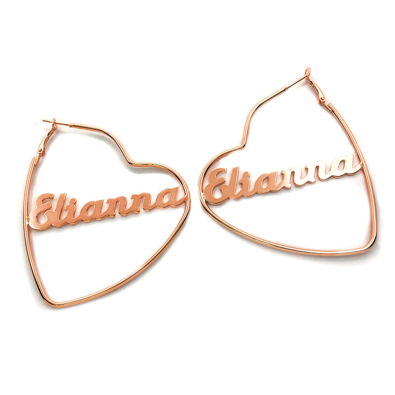"Your Love" Personalized Name Earrings