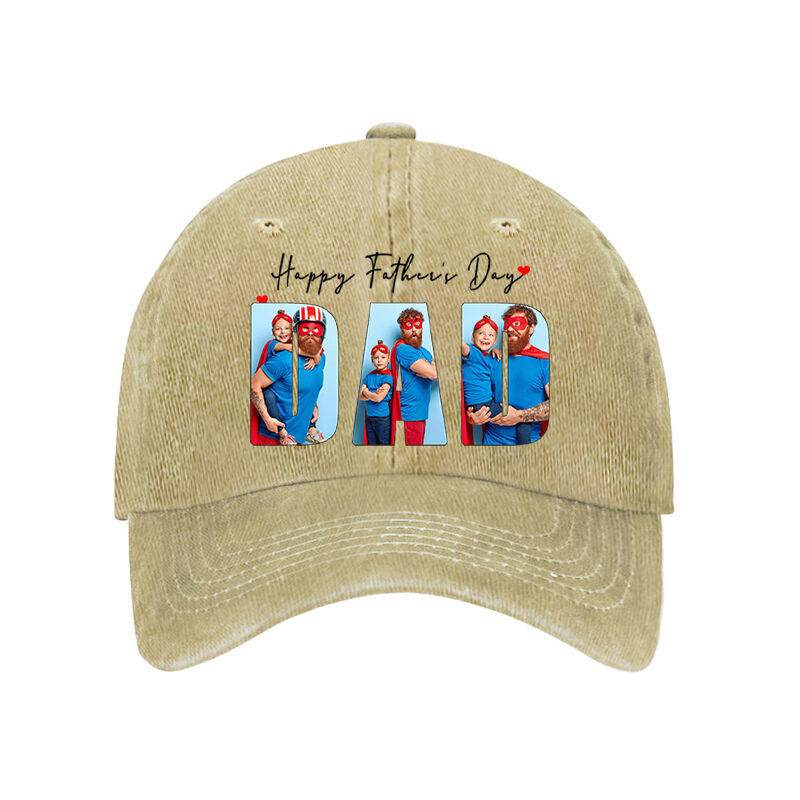 Personalized Hat Custom DAD Pictures and Messages Perfect for Father's Day Gift