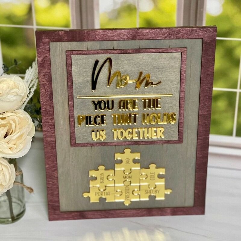 Personalized Acrylic Name Puzzle Photo Frame Cool Mother's Day Gift