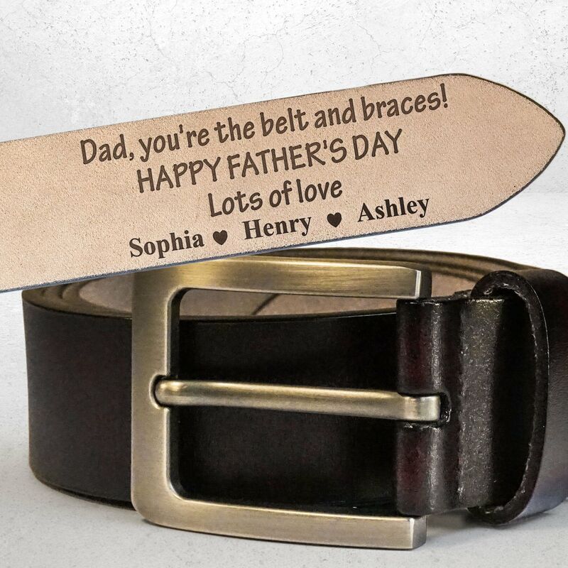 Cintura in pelle incisa personalizzata Cadeau fatto a mano Cadeau speciale della Festa del Papà per il papà