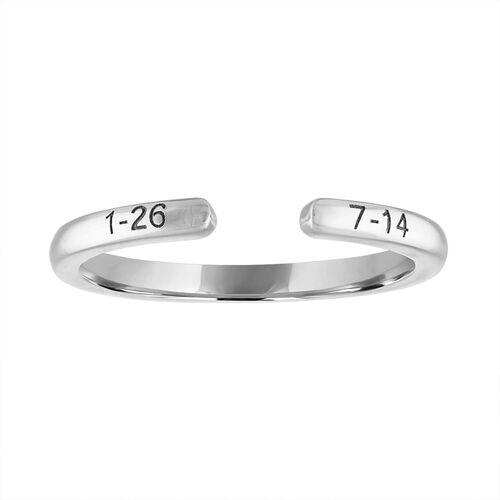 Custom engraved Open Stack Band