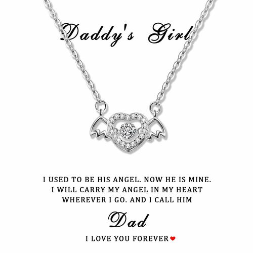 Gift for Friend "I Will Carry My Angel In My Heart Wherever I Go" Necklace