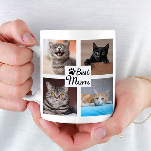 Personalisierte Foto-Tasse Niedliches Muttertagsgeschenk "Beste Mama"