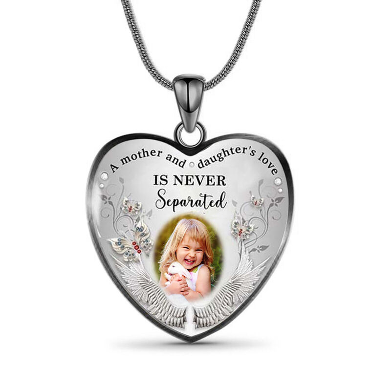 Personalized Photo Necklace A Mother & Daughter's Love Is Never Separated