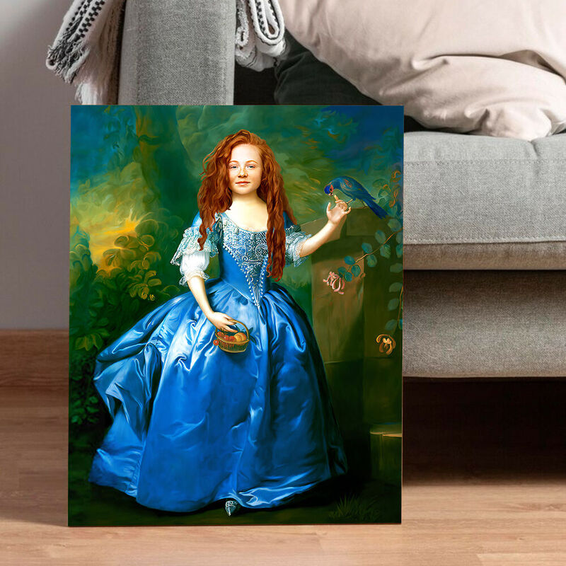 Customized Head Photo Royal Vintage Portrait The Fairytale Girl