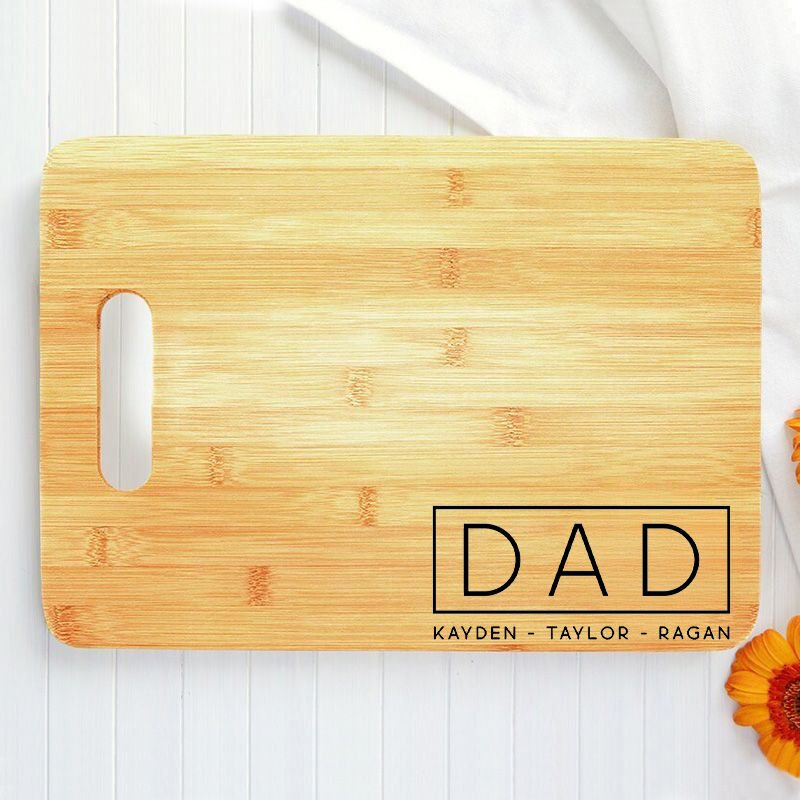 Personalized Name Square Charcuterie Board Simple Father's Day Present