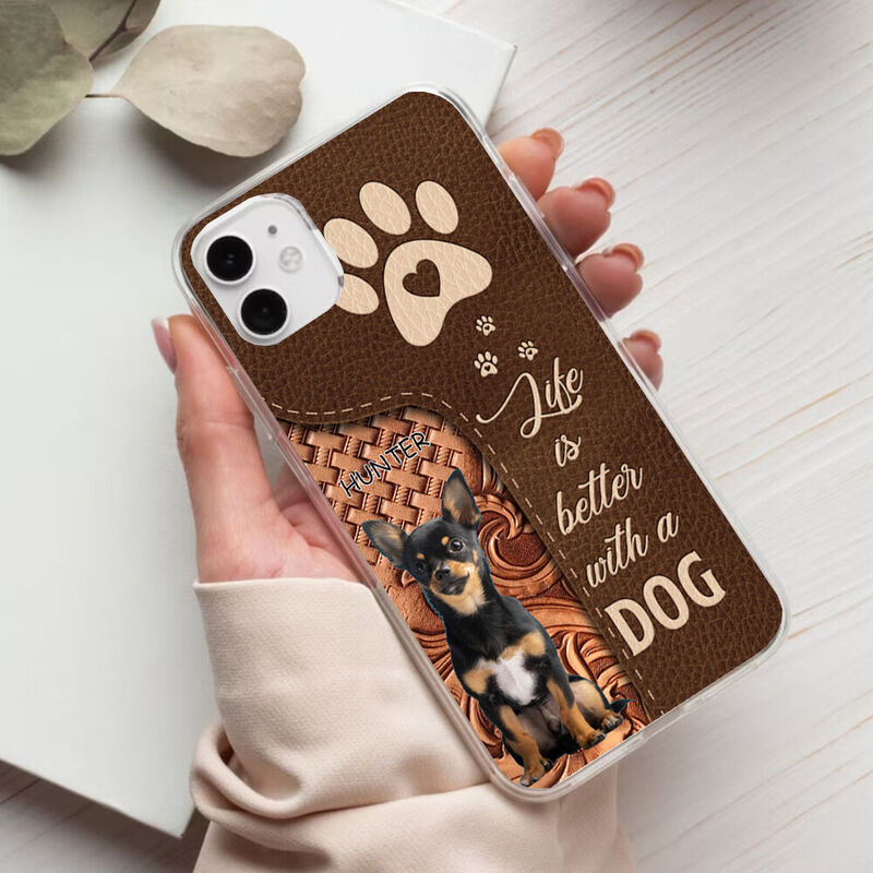 Personalisierte Handytasche mit Haustier Foto Fun Weihnachtsgeschenk