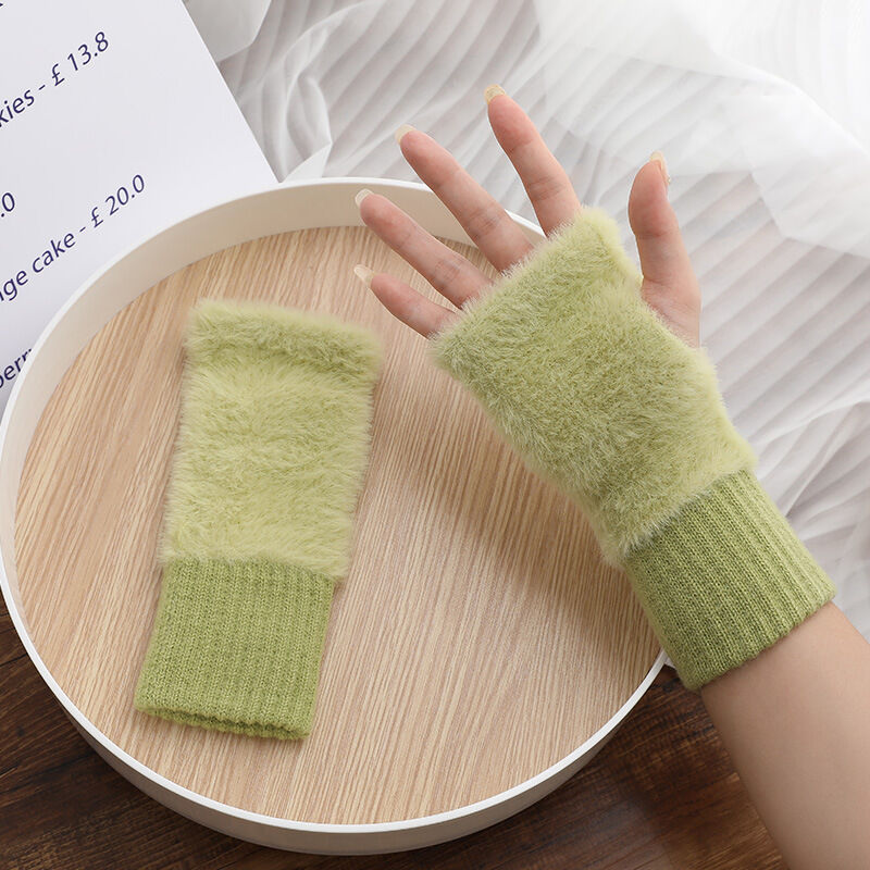 Personalized Plush Gloves with Custom Embroidered Pattern Warm Winter Gifts for Pet Lovers