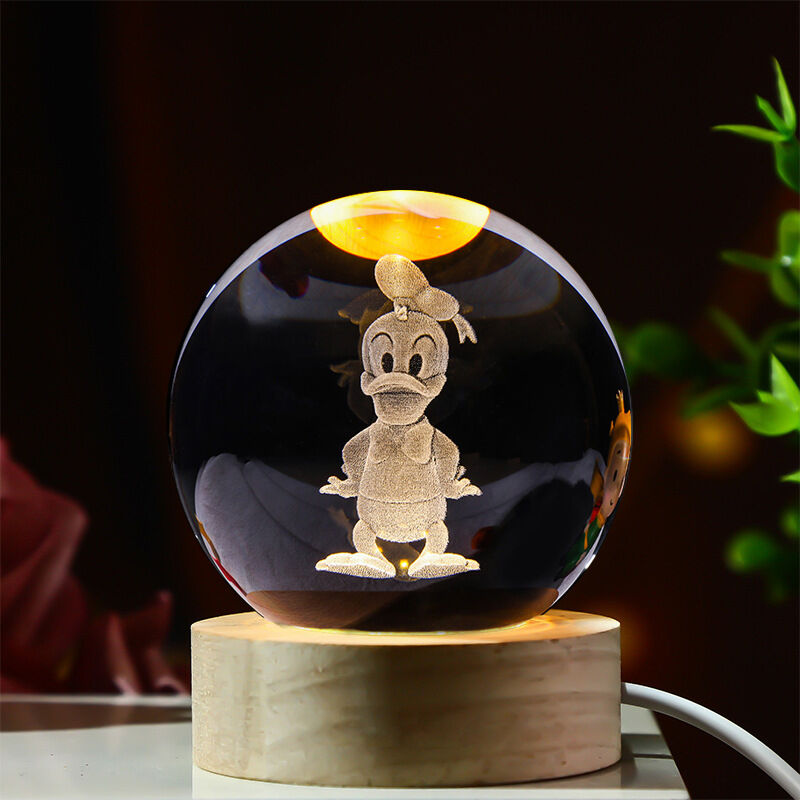 3D Carved Crystal Ball Night Light Interesting Gift for Children