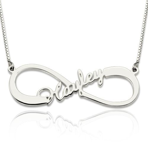 "Meet You" Personalized Single Infinity Necklace