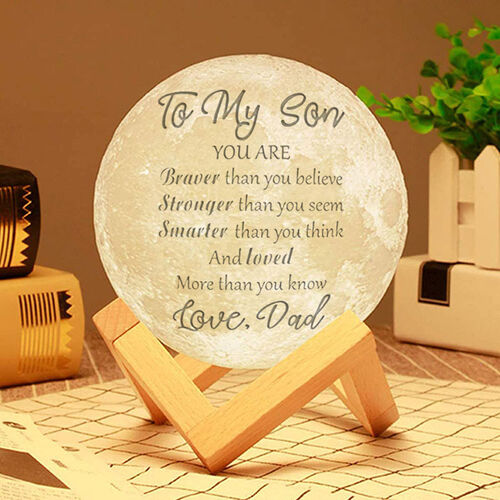 Touch 2 Colors-Love Letter Moon Lamp Warm Gift from Mom and Dad to Son