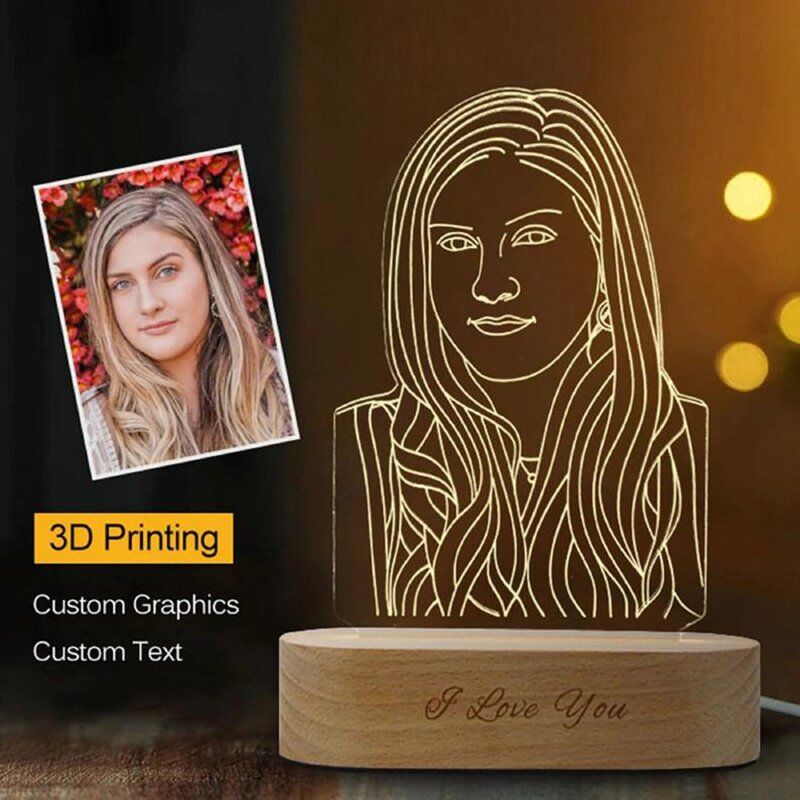 Custom 3D Photo Lamp-Forever Love
