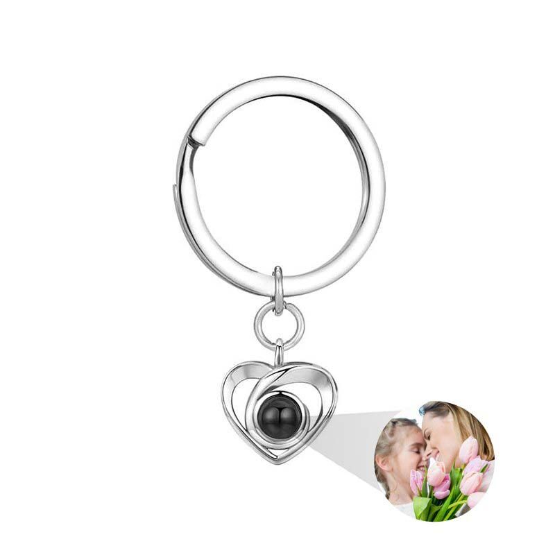 Personalized Photo Projection Keychain-Heart