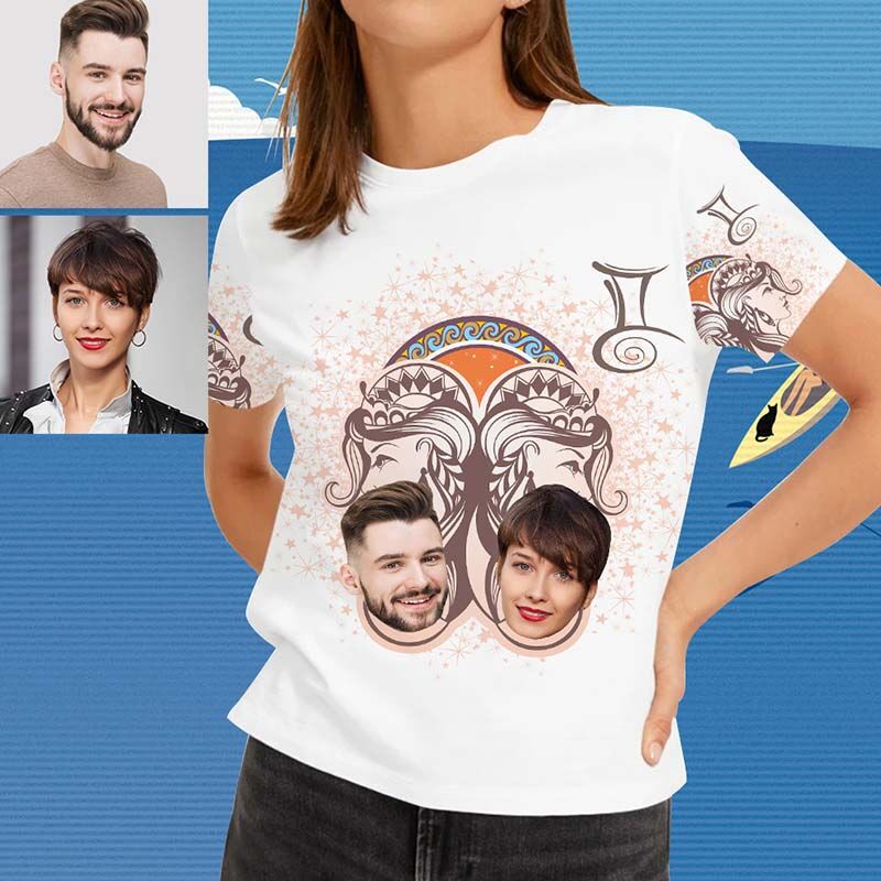 Personalized Face Hawaiian T Shirts For Fun Libra