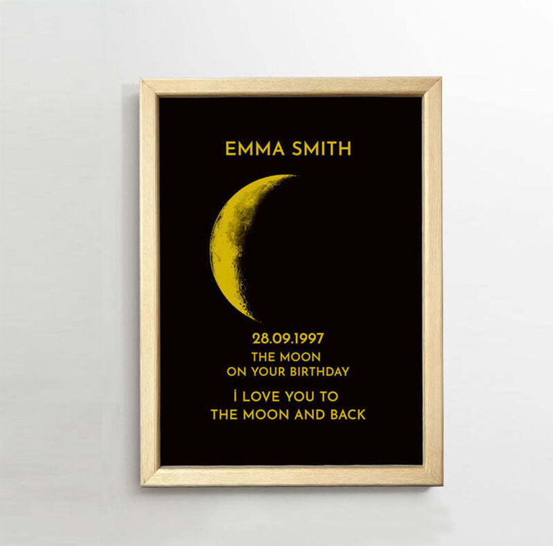 Personalized Moon Phase Photo Frame Warm Gift For Mother's Day