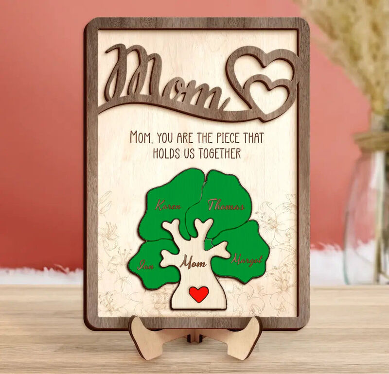 Personalized Family Tree Puzzle Frame Best Mother’S Day Gift