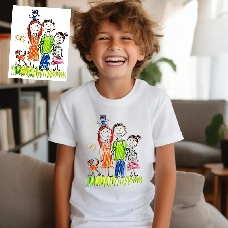 T-Shirt enfant personnalisé Dessin enfant personnalisé Cadeaux mignons pour enfants