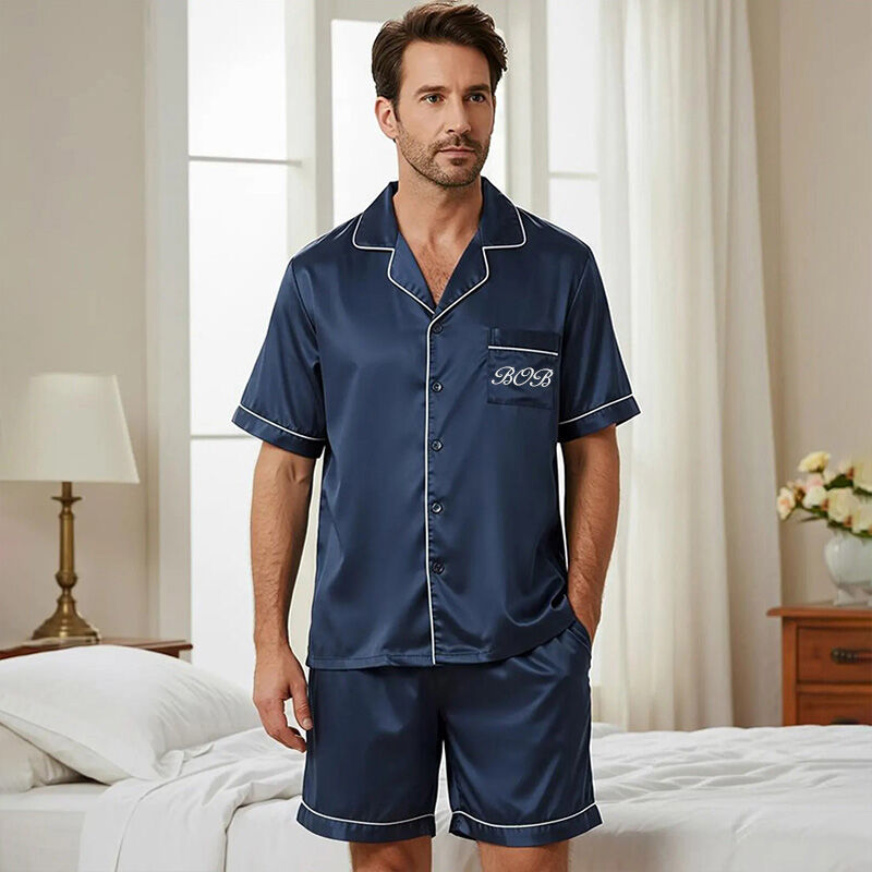 Ensemble pyjama brodé personnalisé avec nom personnalisé Cadeau tendance pour la famille