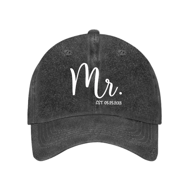 Chapeau personnalisé avec logo de M. et date personnalisée Cadeau d'anniversaire unique pour lui