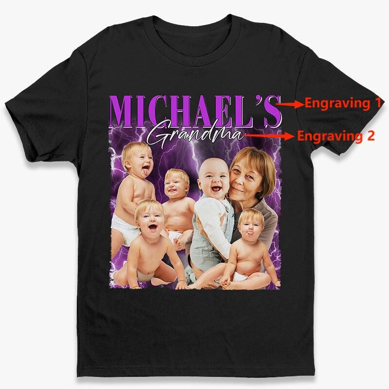 Gepersonaliseerd t-shirt met persoonlijke foto's van mama's liefde Unieke stijl Zinvol cadeau voor Moederdag
