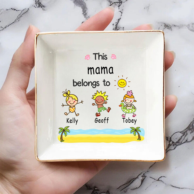 Anneau à bijoux personnalisé pour le nom de la personne Cadeau créatif pour la mère
