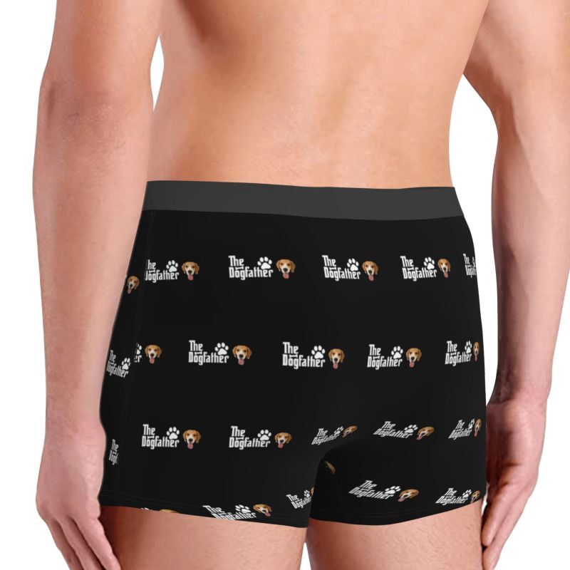 Personalized Photo Men's Underwear Boxer Briefs Lovely Present for Pet Lover "The Dogfather"