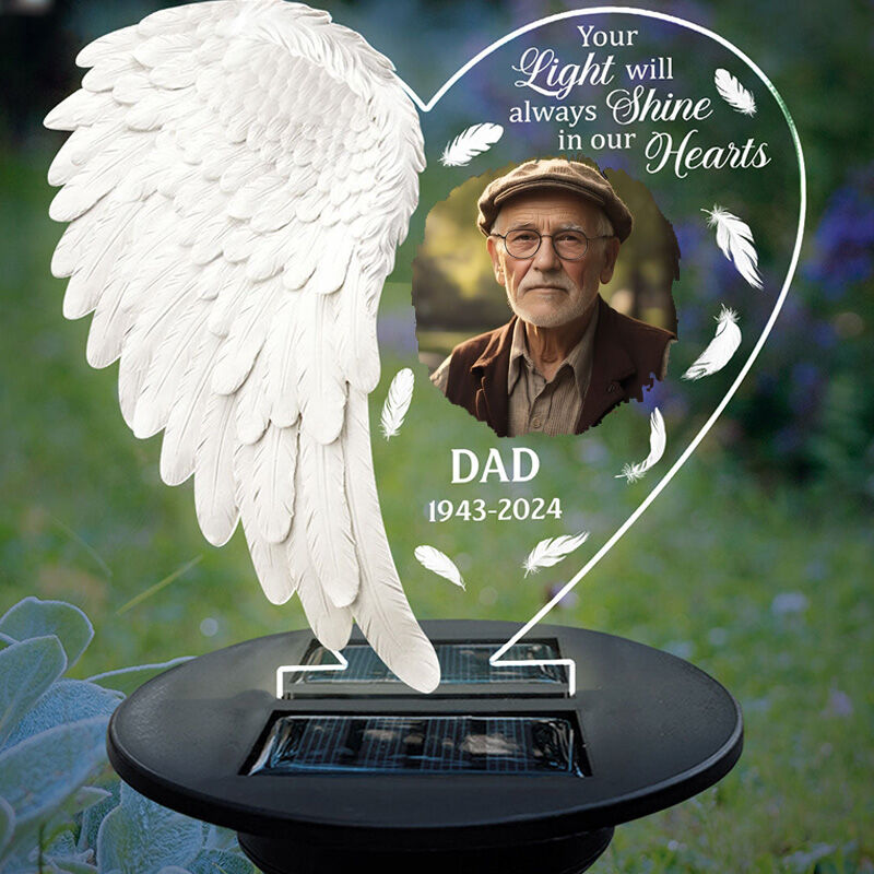 Personalized Solar Outdoor Lights Custom Memorial Gifts for Family