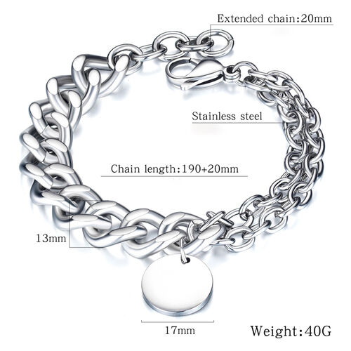 "Man's Love" Personalized Bracelet For Men Stainless Steel